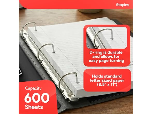 STAPLES Staples Better 3-Inch D-Ring Binder,