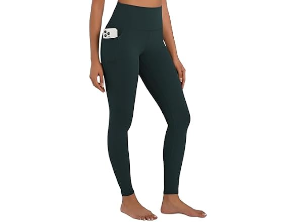 Sunzel Womens Leggings 28in L Deep Teal W/Pockets