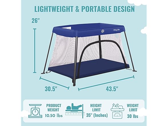 Dream On Me Travel Light Playard