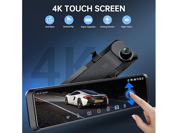 4K Rear View Mirror Camera | 12"