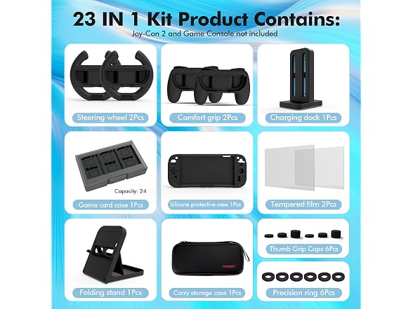 23 in 1 Accessories Bundle for Switch 2 - Gallery 2