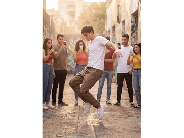 Italymorn Men (L) Stretch Chino Joggers Slim Pants
