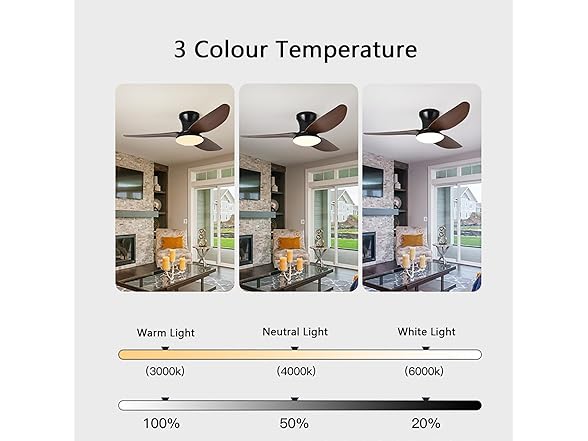 ANKBOY Bedroom Ceiling Fans with Lights