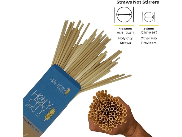 Premium Tall Wheat Stem Straws 100ct 775 100