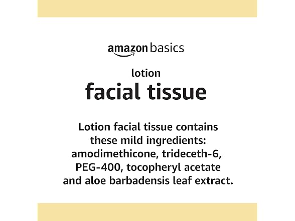 Amazon Basics 2 Ply Facial Tissue with Lotion 75ct