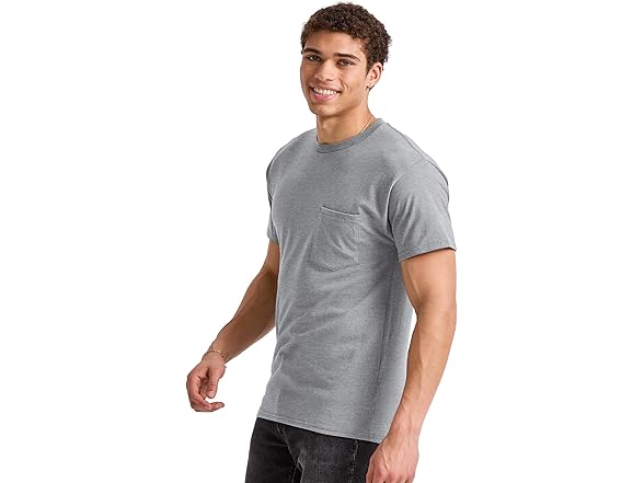 Hanes Mens Pocket Tee Oxford (S)