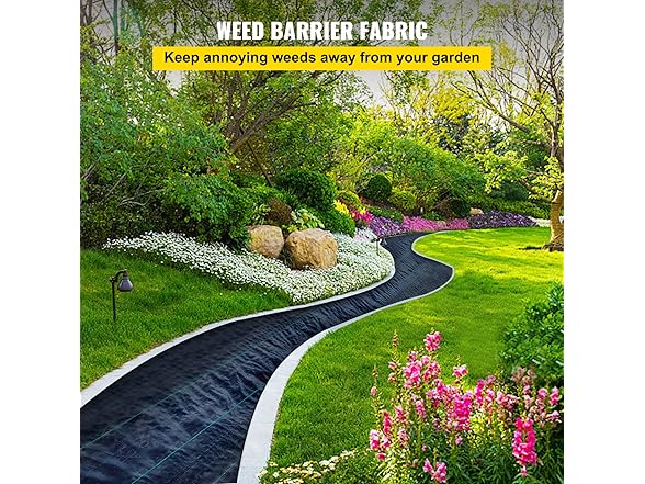VEVOR Weed Barrier Landscape Fabric, 6 x 250 ft