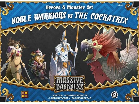 CMON Massive Darkness: Noble Warriors vs The Cockatrix