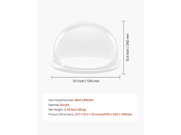 VEVOR 20.5" Diameter Candy Floss Cover