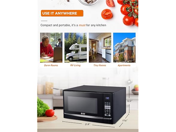 COMMERCIAL CHEF 1.4 Cubic Foot Microwave