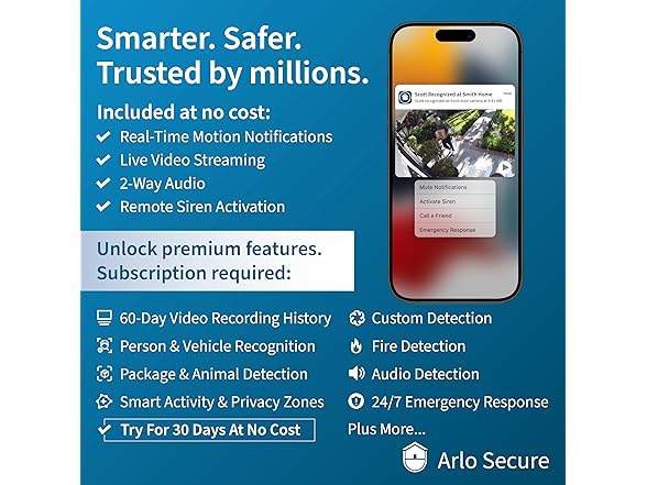 (4 Cam) (NEW) Arlo Pro 5S Spotlight 2K HDR Wireless Outdoor Security Camera