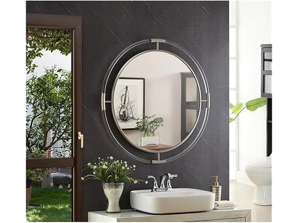Chrome Acrylic & Metal Frame Mirror