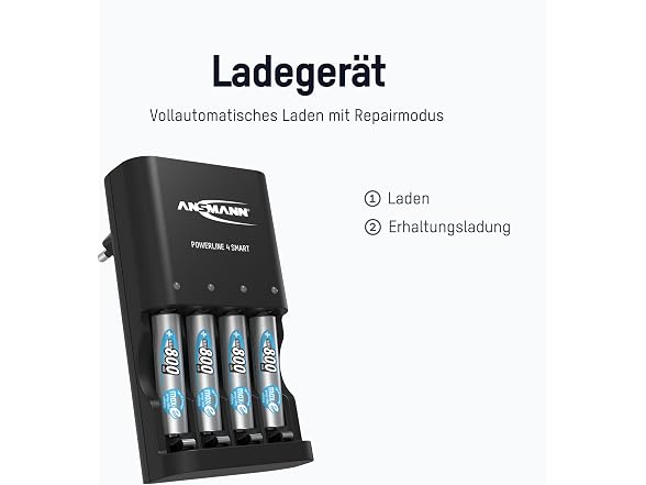 ANSMANN 4x NiMH AA/AAA Battery Charger