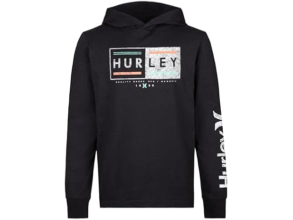 Hurley Long Sleeve Hooded Graphic Tee