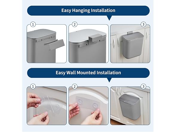 Compost Bin Kitchen for Countertop or Under Sink,2.4 Grey