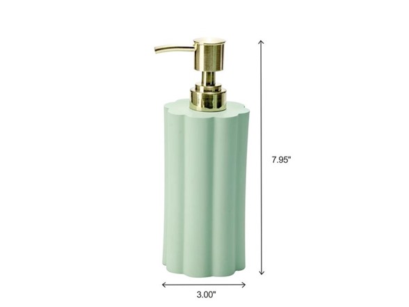 J&V Textiles 7 Pc Resin Bathroom Accessories Set SAGE