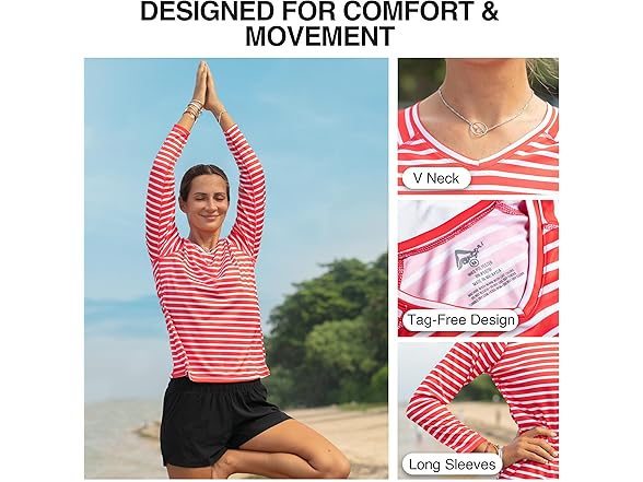 Kanu Red Long Active Swim Tee (S)