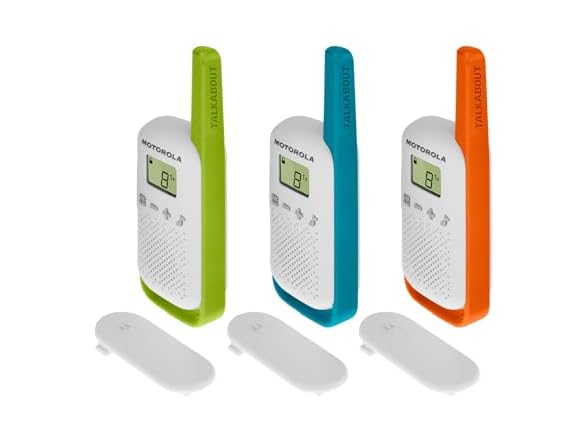 (NEW) 3-PACK Motorola Talkabout T110TP Two-Way Walkie Talkie Radios