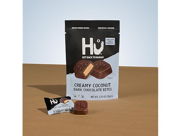 Hu Creamy Coconut Dark Choc Bites 6pk
