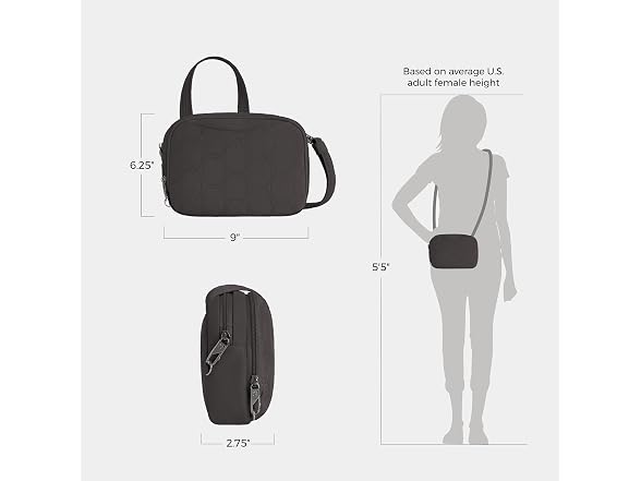 Travelon Anti-Theft Runways Double Compartment Crossbody