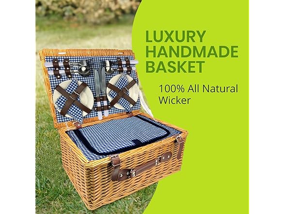 Nature Gear Picnic Basket, Wicker Basket