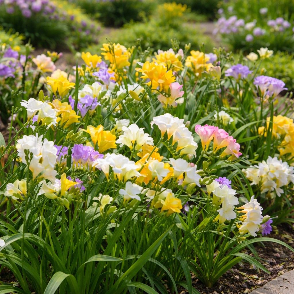 Colorful Mixed Freesia Flowers - 90 Bulbs and Planting Tool - Gallery 4