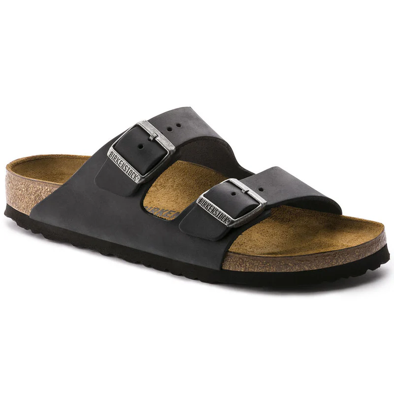 Birkenstock Unisex Arizona Oiled Leather Shoes - Gallery 7