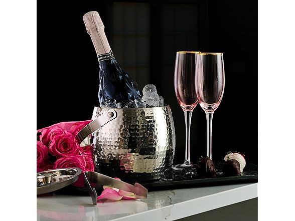 Insulated Ice Bucket w/ Lid & Tongs 1.7L