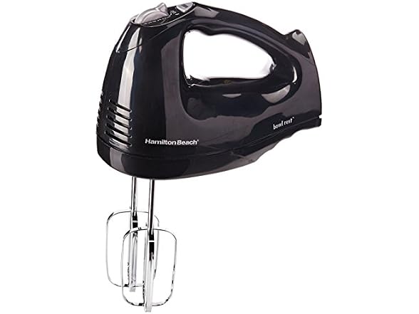 Hamilton Beach Hand Mixer with Snap-on Case, Black