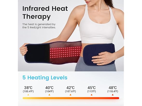 GOBOK Cordless Red Light Back Massager