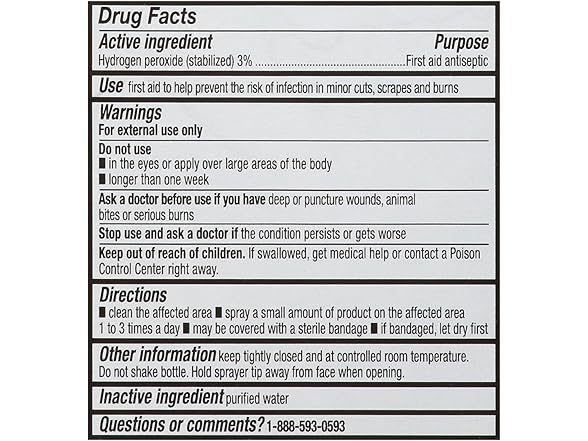 LEADER Hydrogen Peroxide Spray Bottle 3% Solution