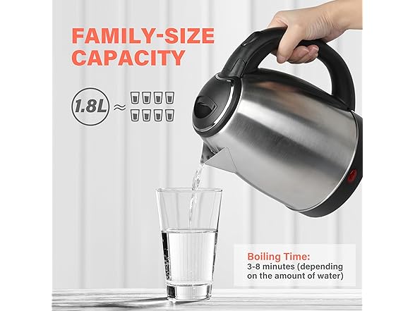 YSSOA Stainless Steel Electric Tea Kettle