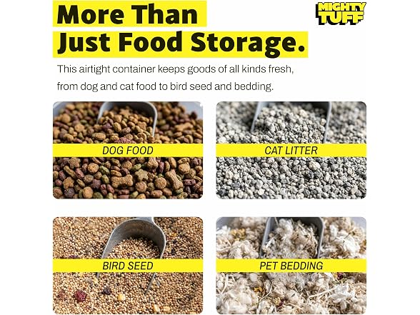Mighty Tuff 8 lb Dog Food Container with Secure Lid Clasp