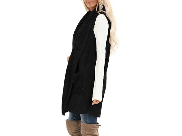 ReachMe Women (XL) Sherpa Vest Open Front Cardigan