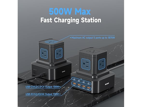 ThunderGo 100W USB C Charging Station