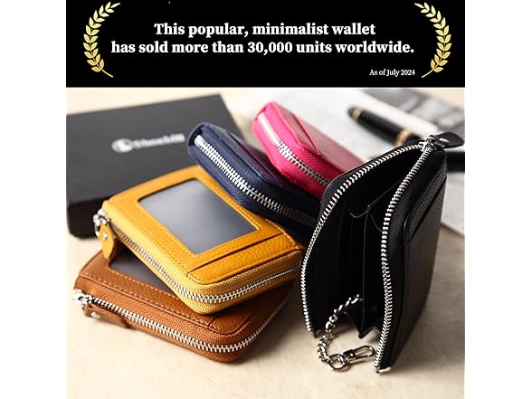 Shoebill Zippered Leather Wallet