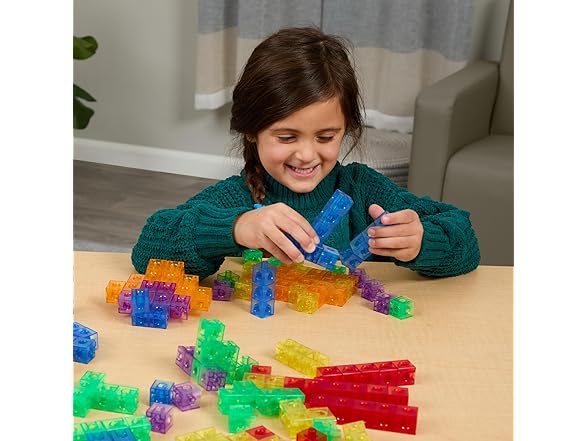 Excellerations Translucent Linking Cubes - 200 Pieces