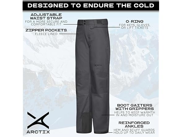 Arctix Kids Snow Pants Reinforced Knees (XL)