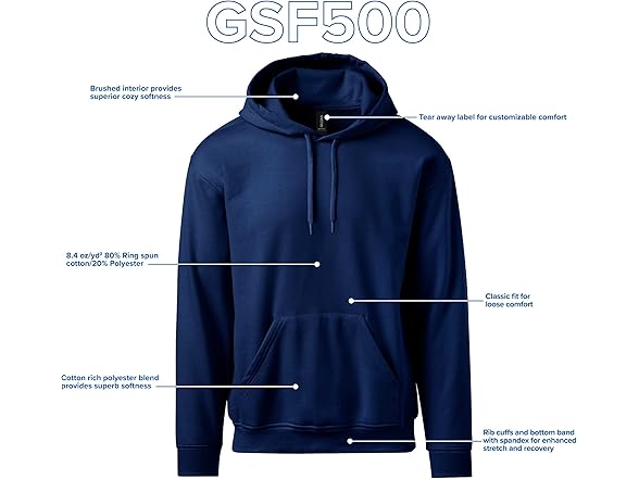 Gildan Adult SoftStyle Hoodie Sweatshirt