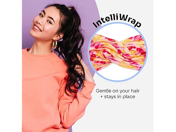Wet Brush Headwrap Pink Tie Dye, 1CT