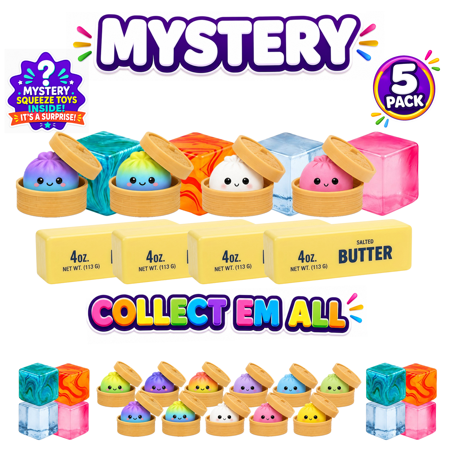 Twilight 5-Pack Mystery Squishy Sensory Toys - Gallery 11