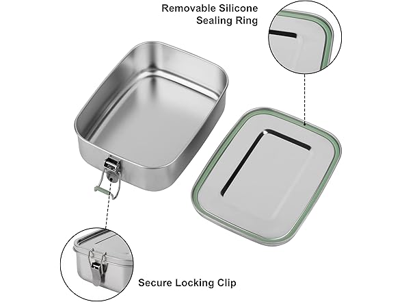 Arora Stainless Steel Lunch Box - 800ml, Eco &