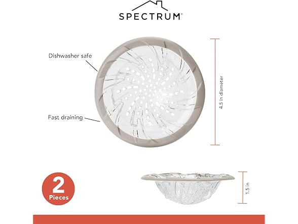 Spectrum Cora Kitchen Sink Drain Strainer Set of 2