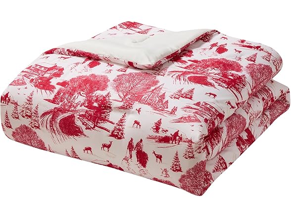 Hallmark Red Toile King Comforter Set