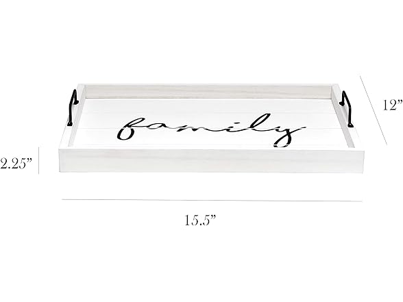 Elegant Wood Serving Tray 15.5x12