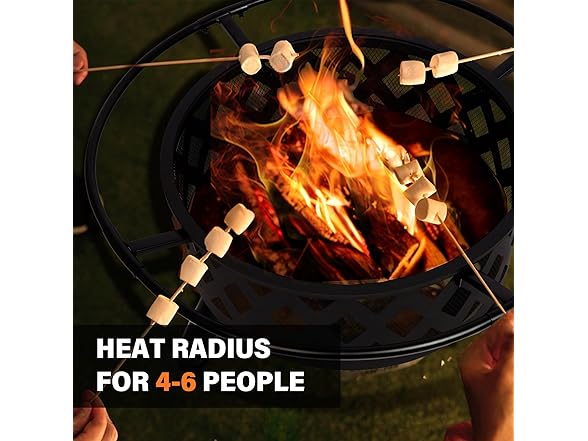 Red Mountain Valley 30'' Outdoor Wood Burning Fire Pit with Protective Ring