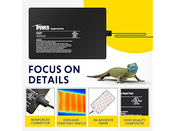 iPower Reptile Heat Pad 8 by12 Inch