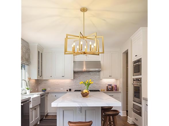 8-Light Chandelier, Farmhouse Dining Room Light Fixture