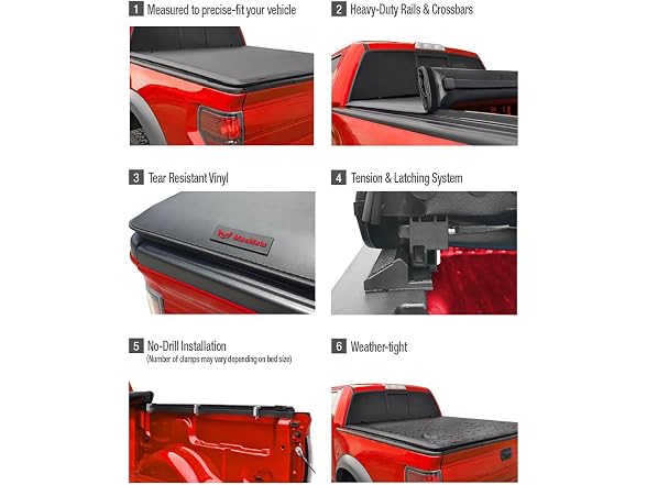 MaxMate Soft Roll-up Truck Bed Tonneau Cover Cla