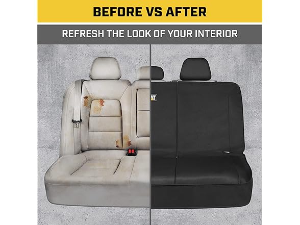 CAT Flexfit Black Rear Seat Cover 60/40